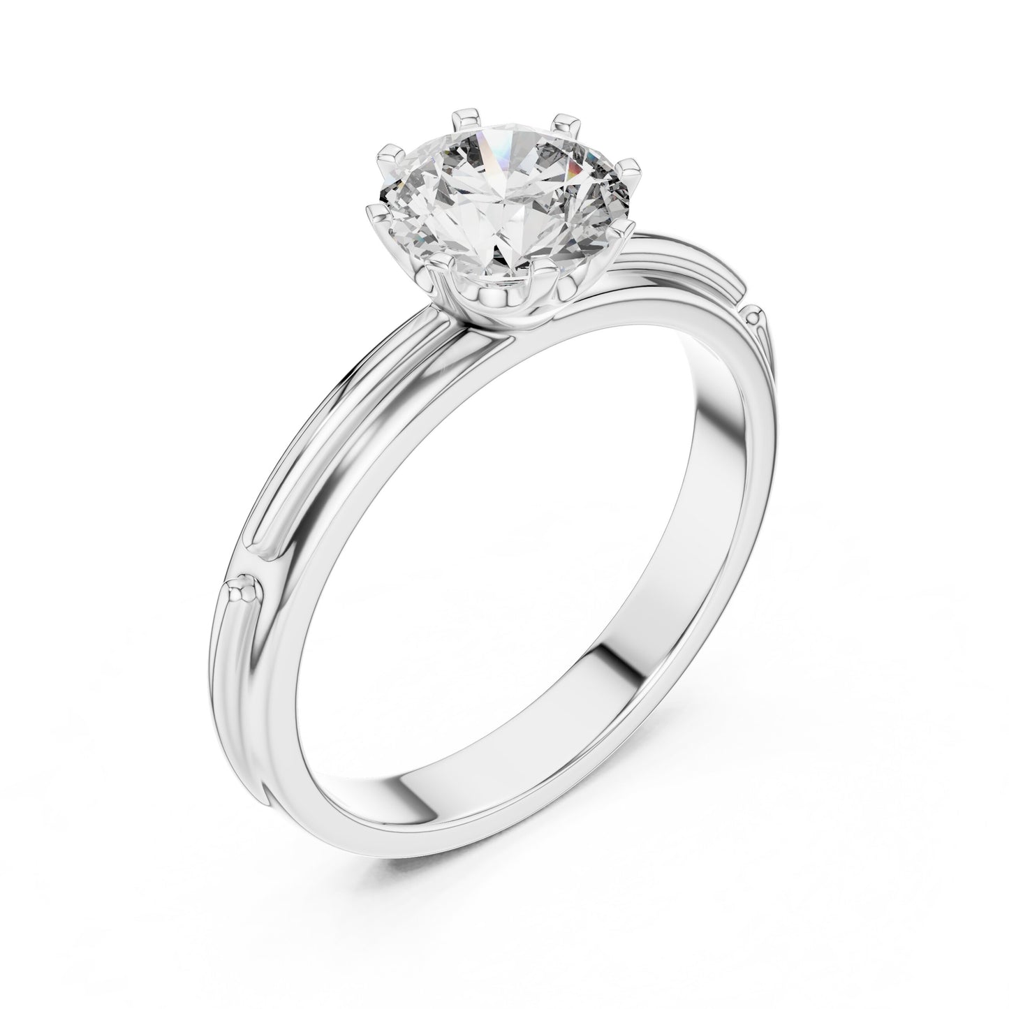 Round Solitaire Lab Grown Diamond Ring