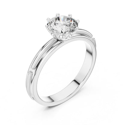 Round Solitaire Lab Grown Diamond Ring