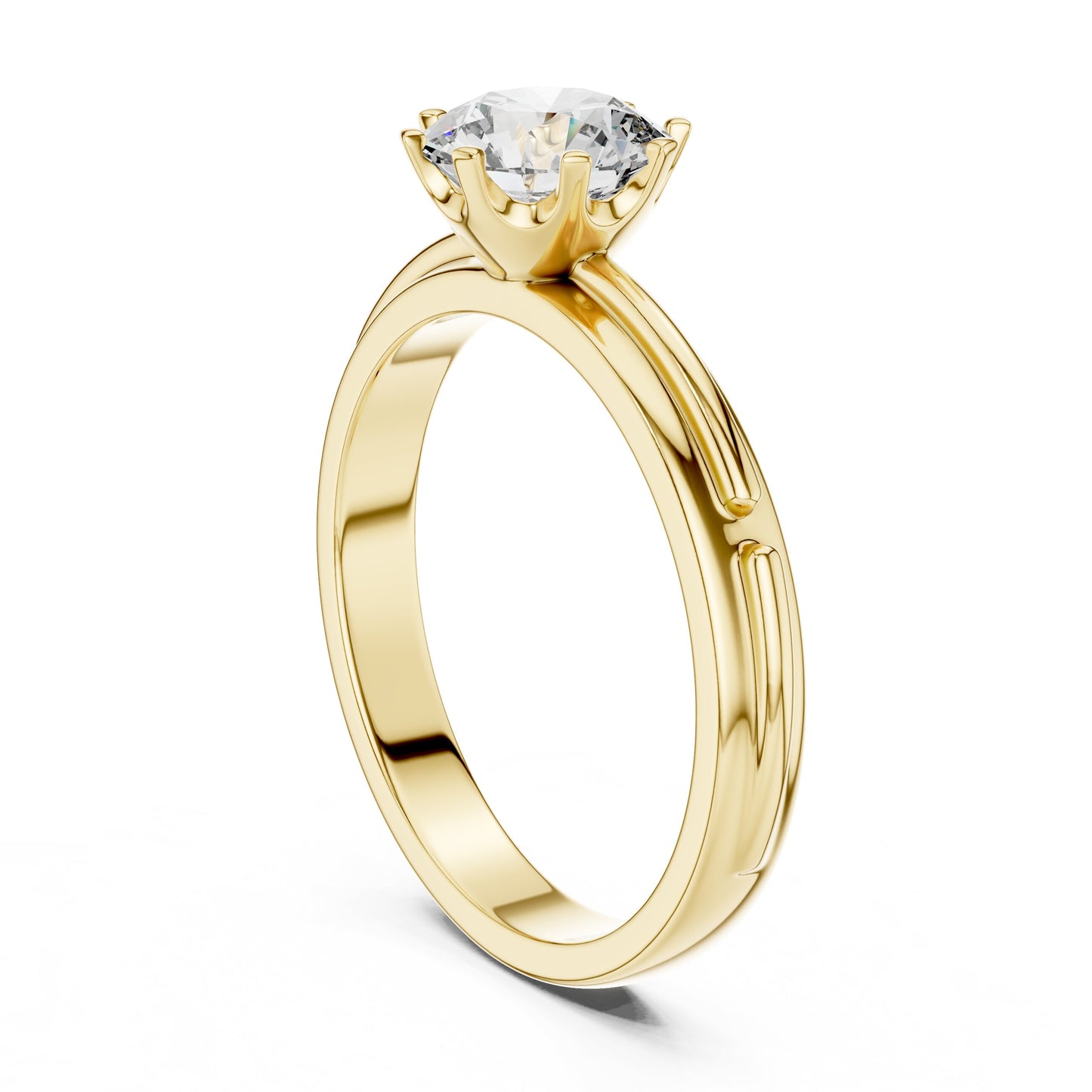 Round Solitaire Lab Grown Diamond Ring