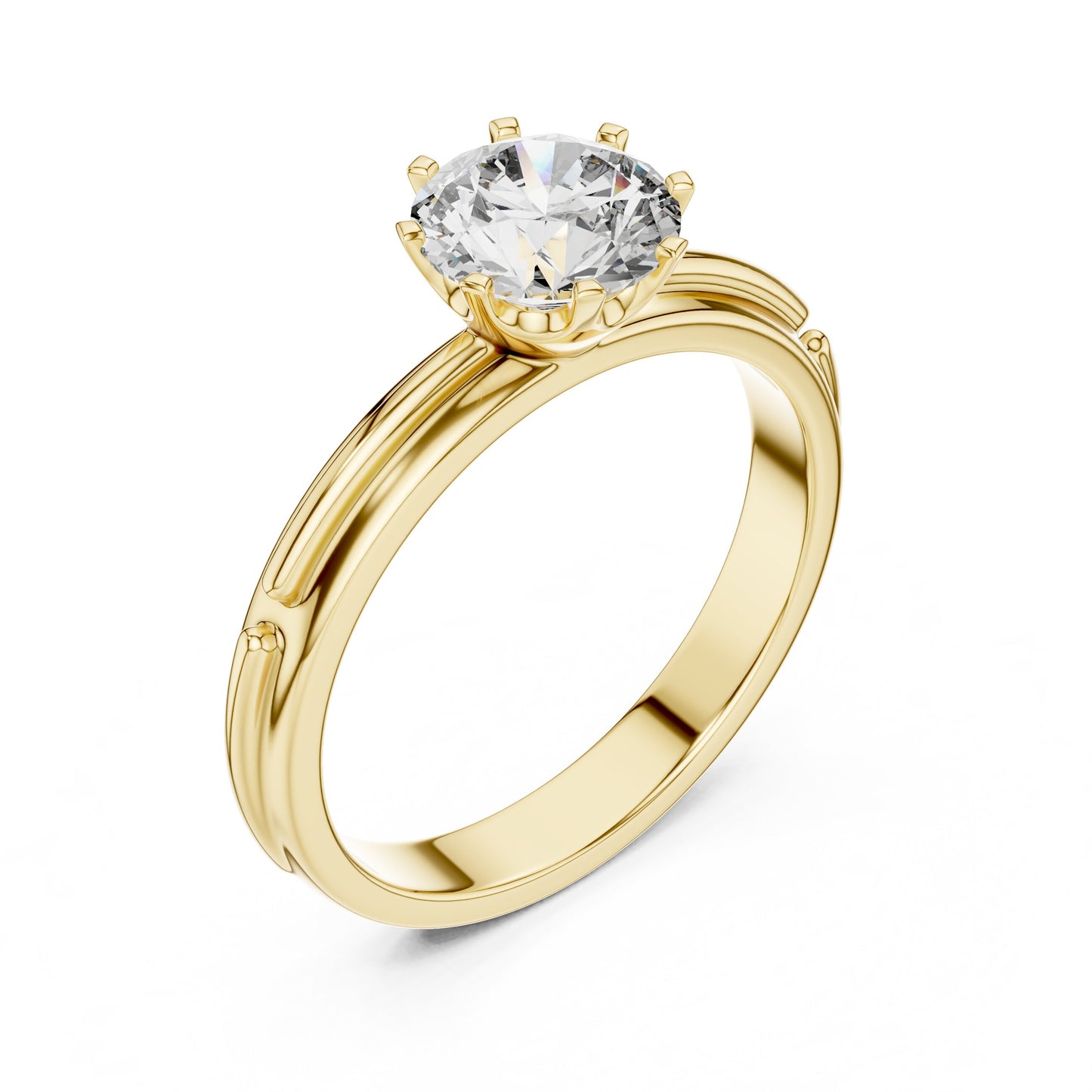 Round Solitaire Lab Grown Diamond Ring