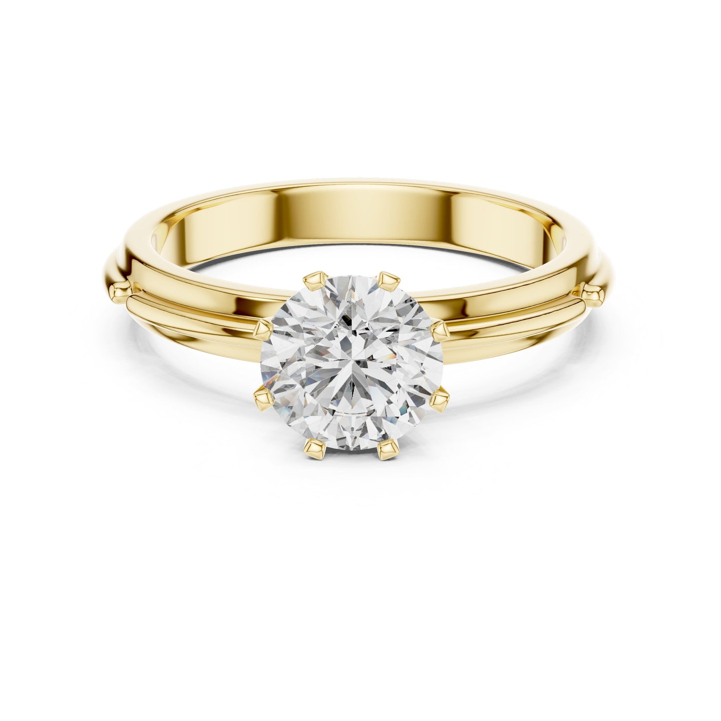 Round Solitaire Lab Grown Diamond Ring