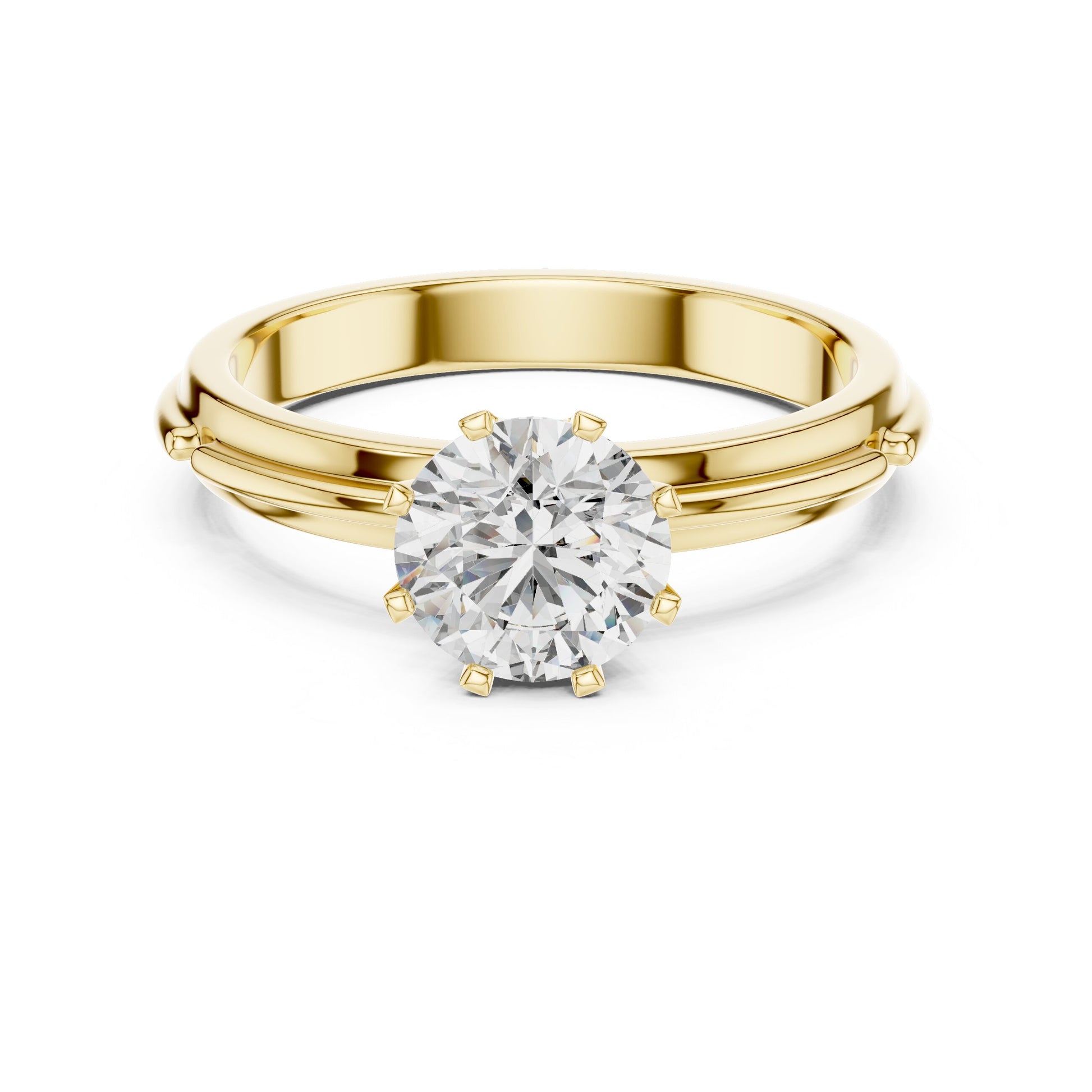 Round Solitaire Lab Grown Diamond Ring