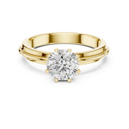 Round Solitaire Lab Grown Diamond Ring