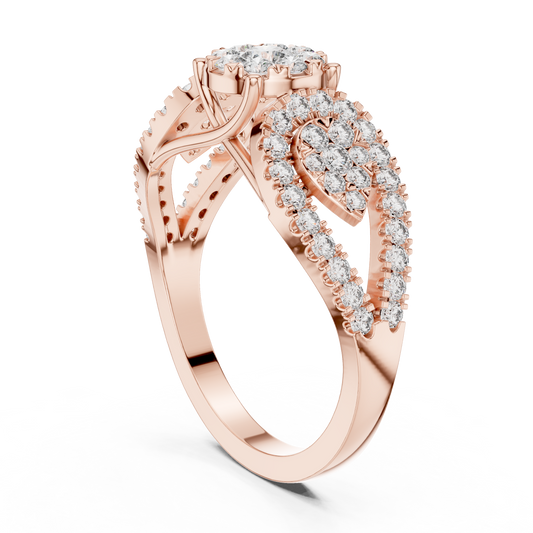 Round Halo Lab Grown Diamond Ring