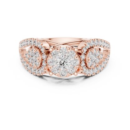 Round Halo Lab Grown Diamond Ring