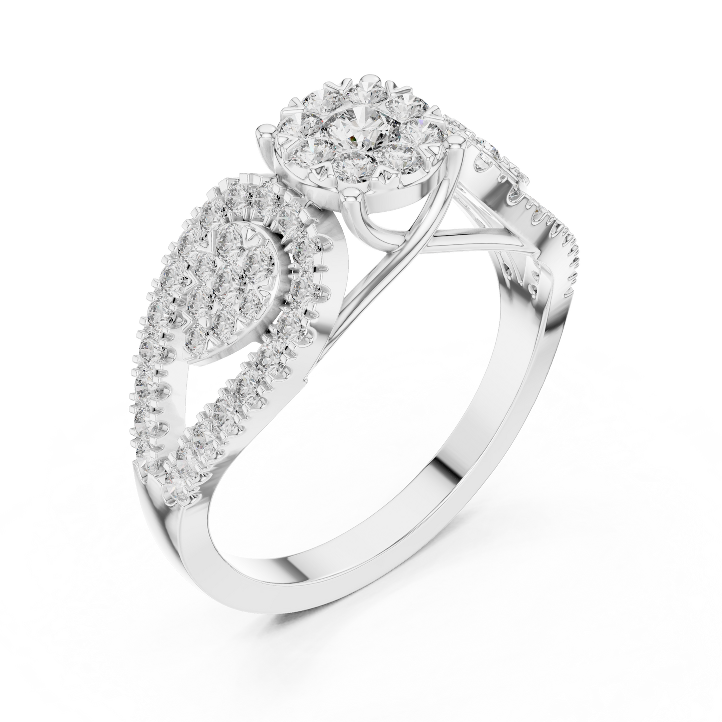 Round Halo Lab Grown Diamond Ring