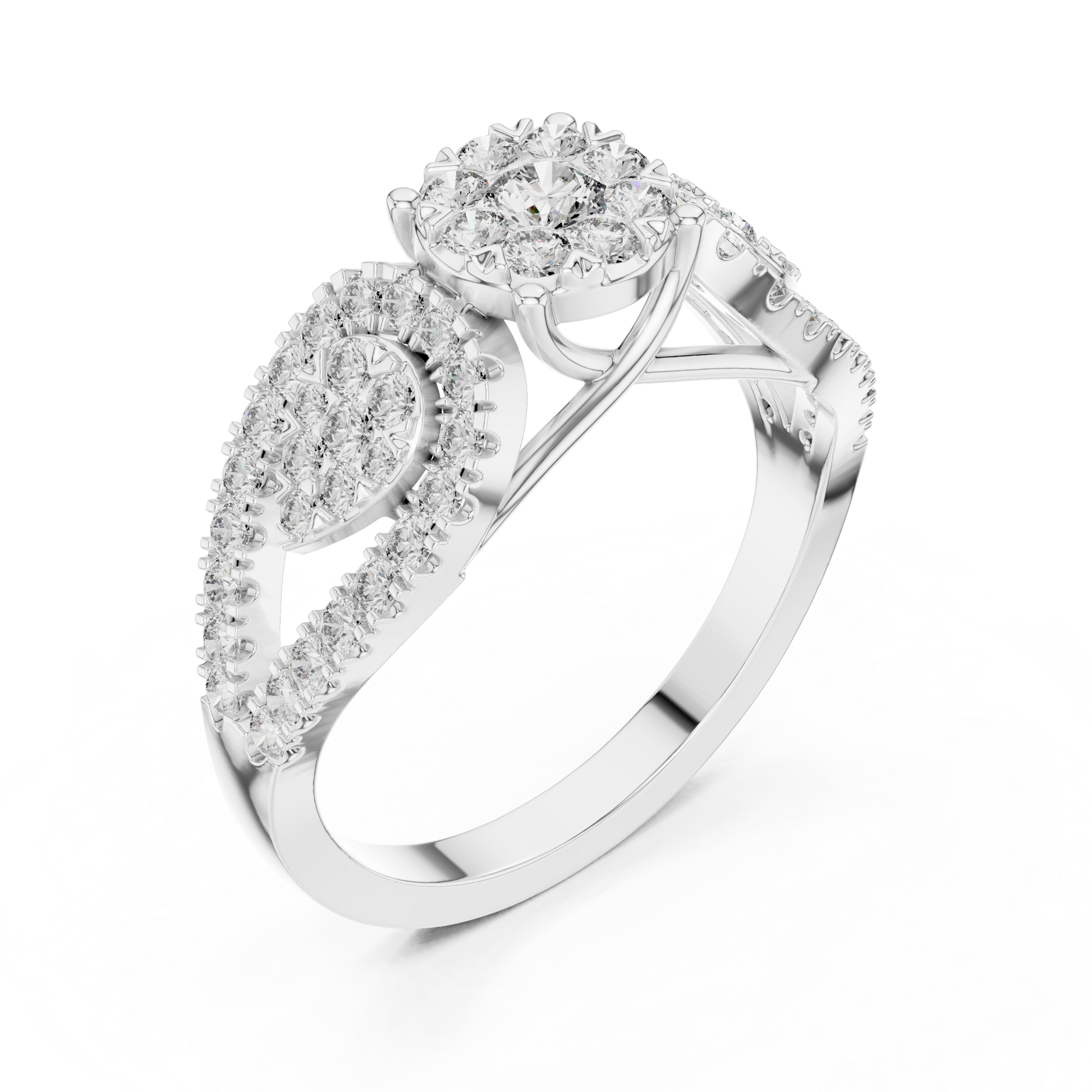 Round Halo Lab Grown Diamond Ring