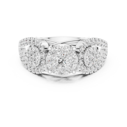 Round Halo Lab Grown Diamond Ring