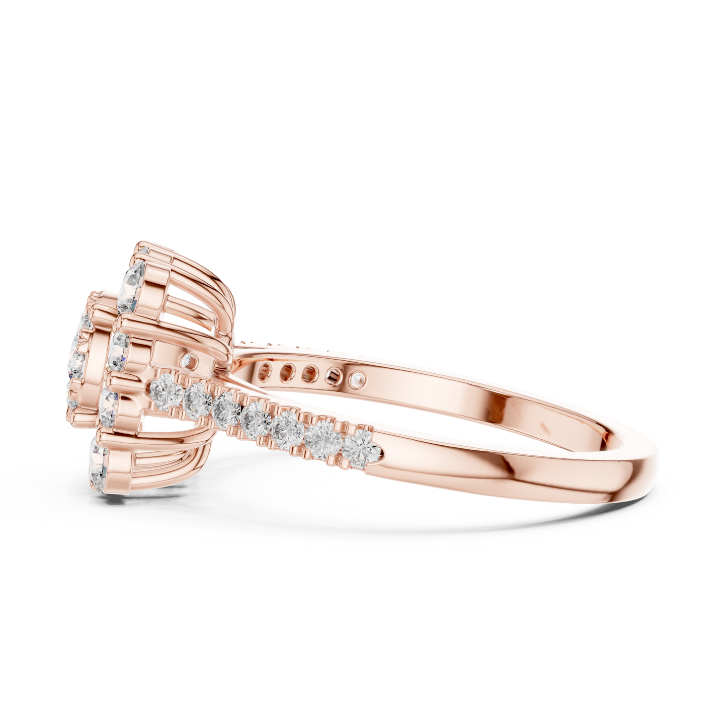 Round Halo Lab Grown Diamond Ring