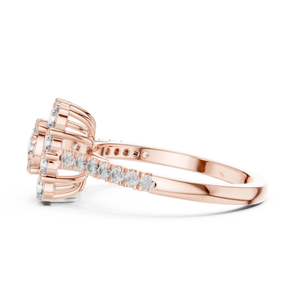 Round Halo Lab Grown Diamond Ring