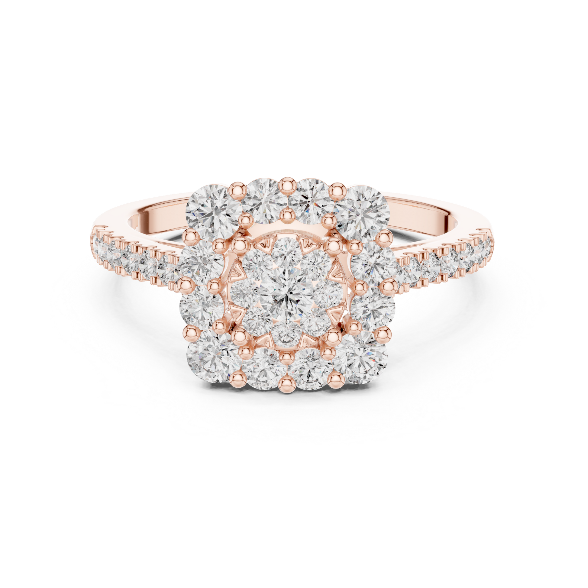 Round Halo Lab Grown Diamond Ring