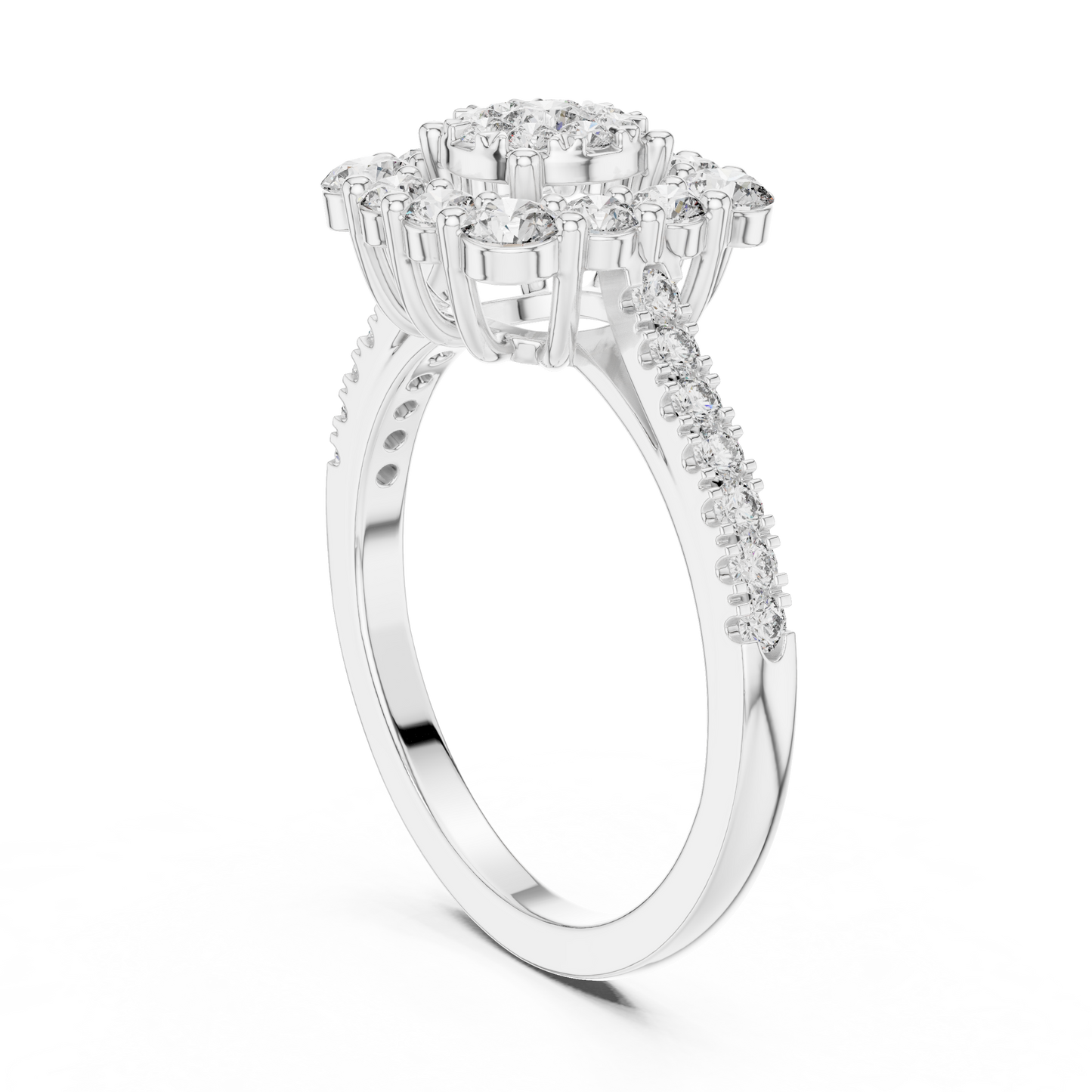 Round Halo Lab Grown Diamond Ring