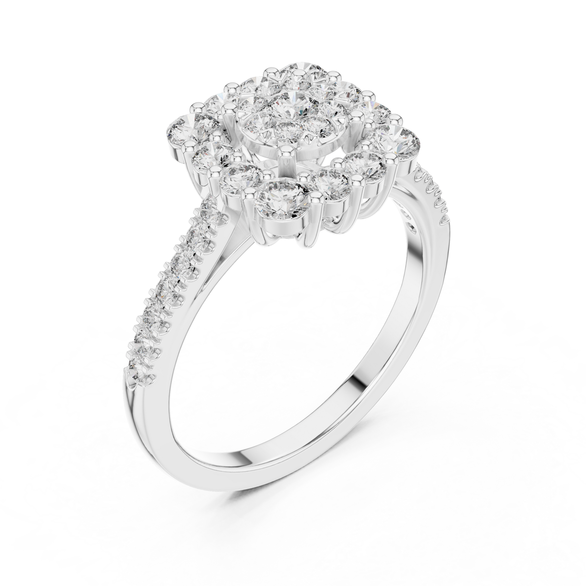 Round Halo Lab Grown Diamond Ring