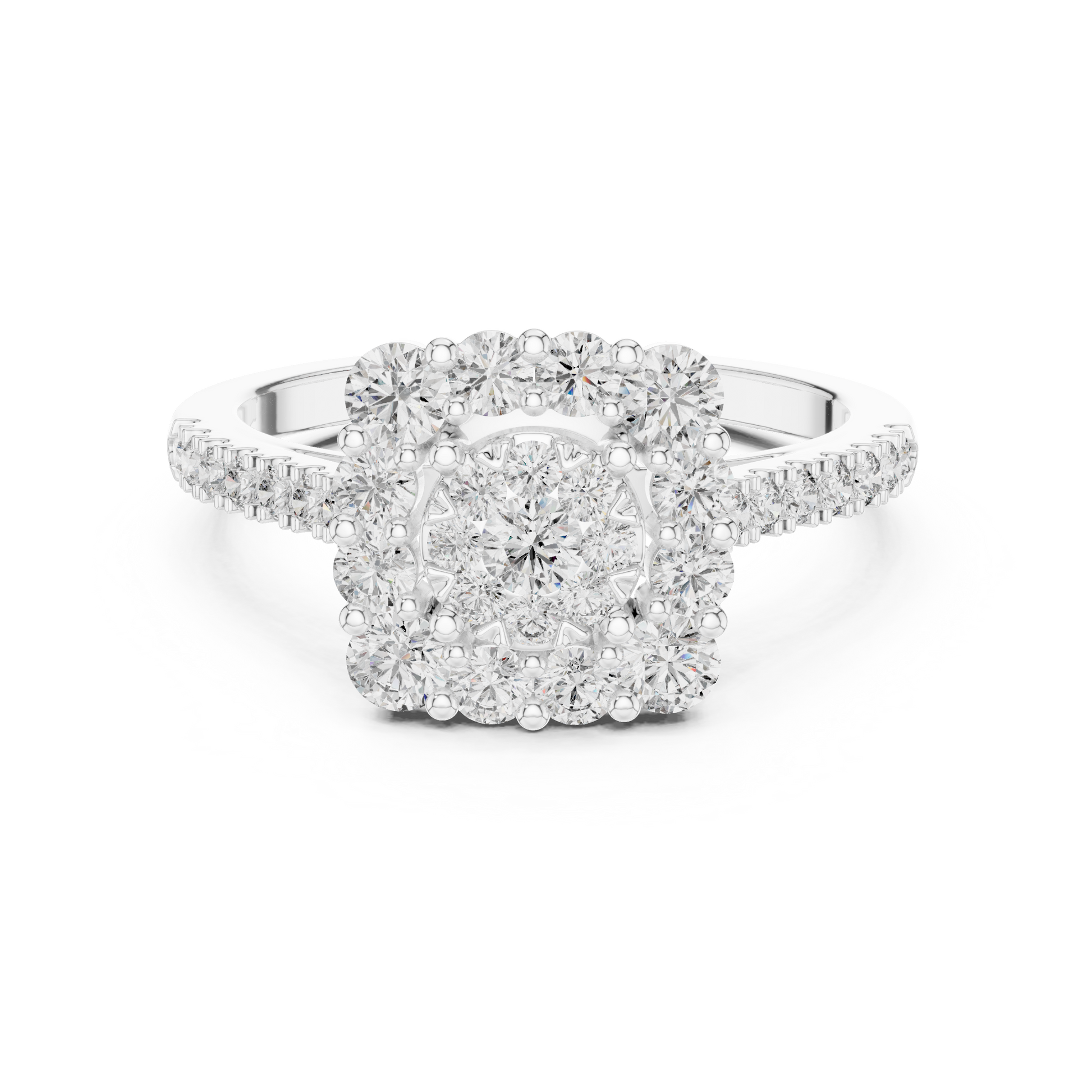Round Halo Lab Grown Diamond Ring