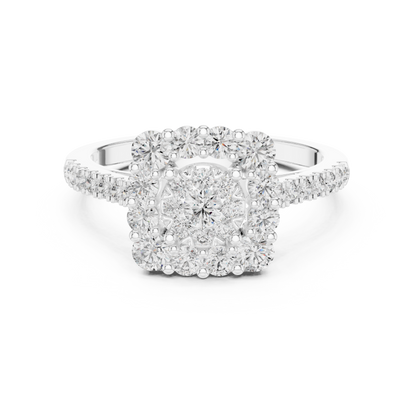 Round Halo Lab Grown Diamond Ring