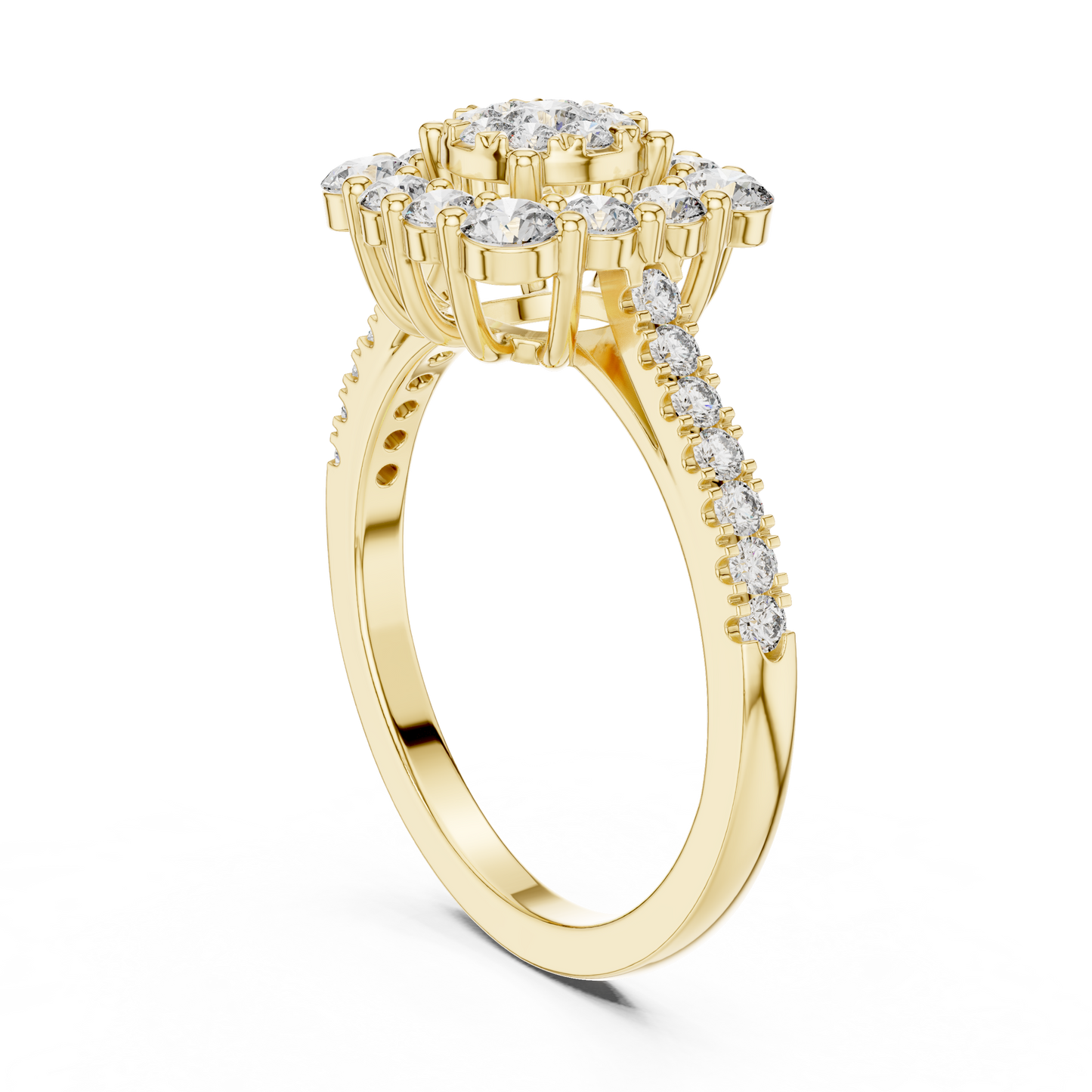 Round Halo Lab Grown Diamond Ring