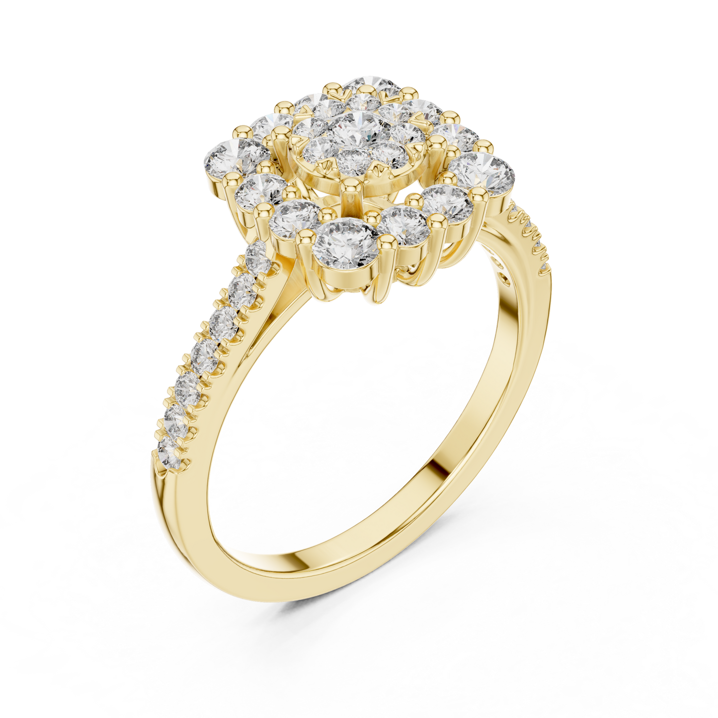 Round Halo Lab Grown Diamond Ring