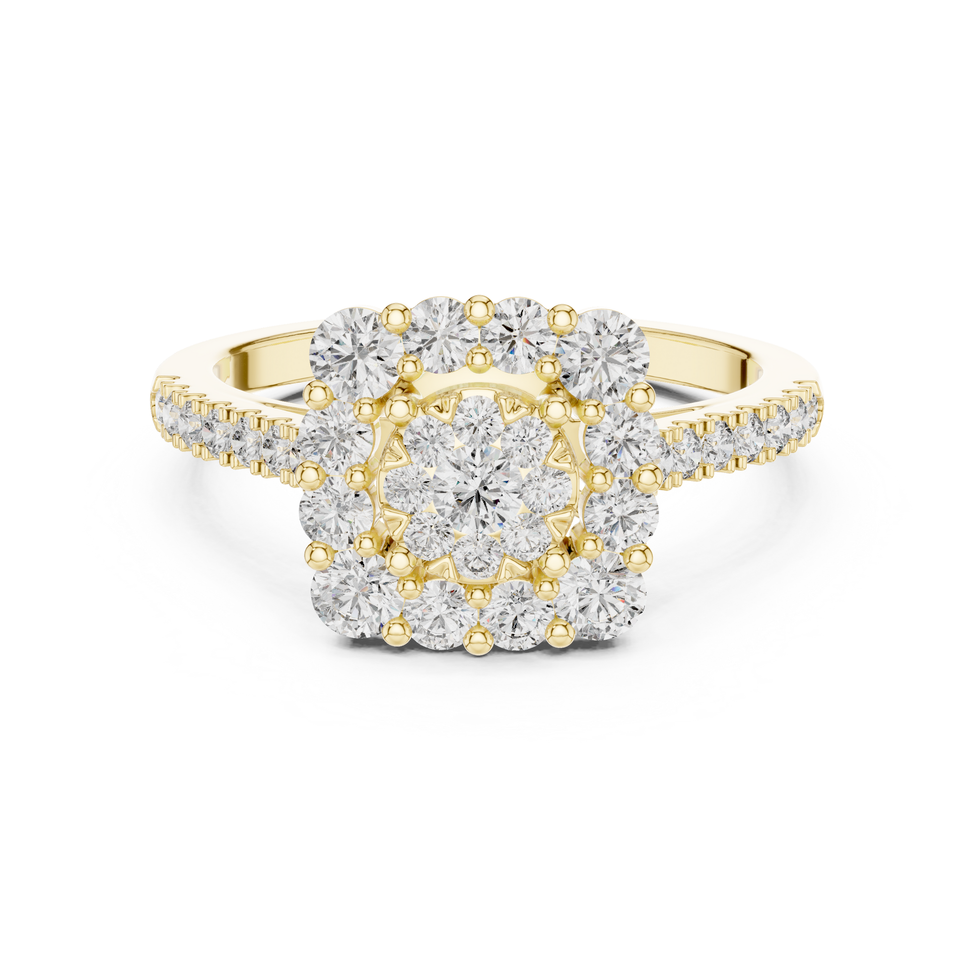 Round Halo Lab Grown Diamond Ring