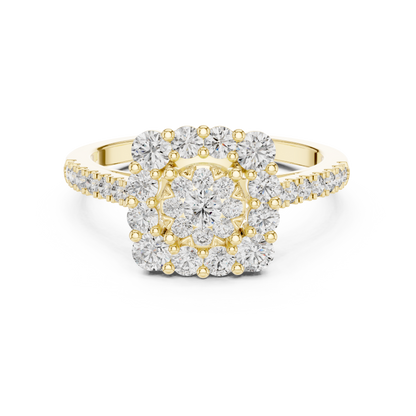 Round Halo Lab Grown Diamond Ring