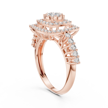 Mixed Shape Lab Grown Diamond Halo Ring