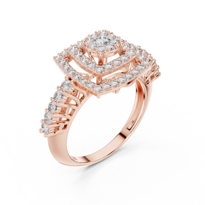 Mixed Shape Lab Grown Diamond Halo Ring