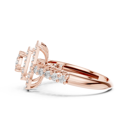 Mixed Shape Lab Grown Diamond Halo Ring