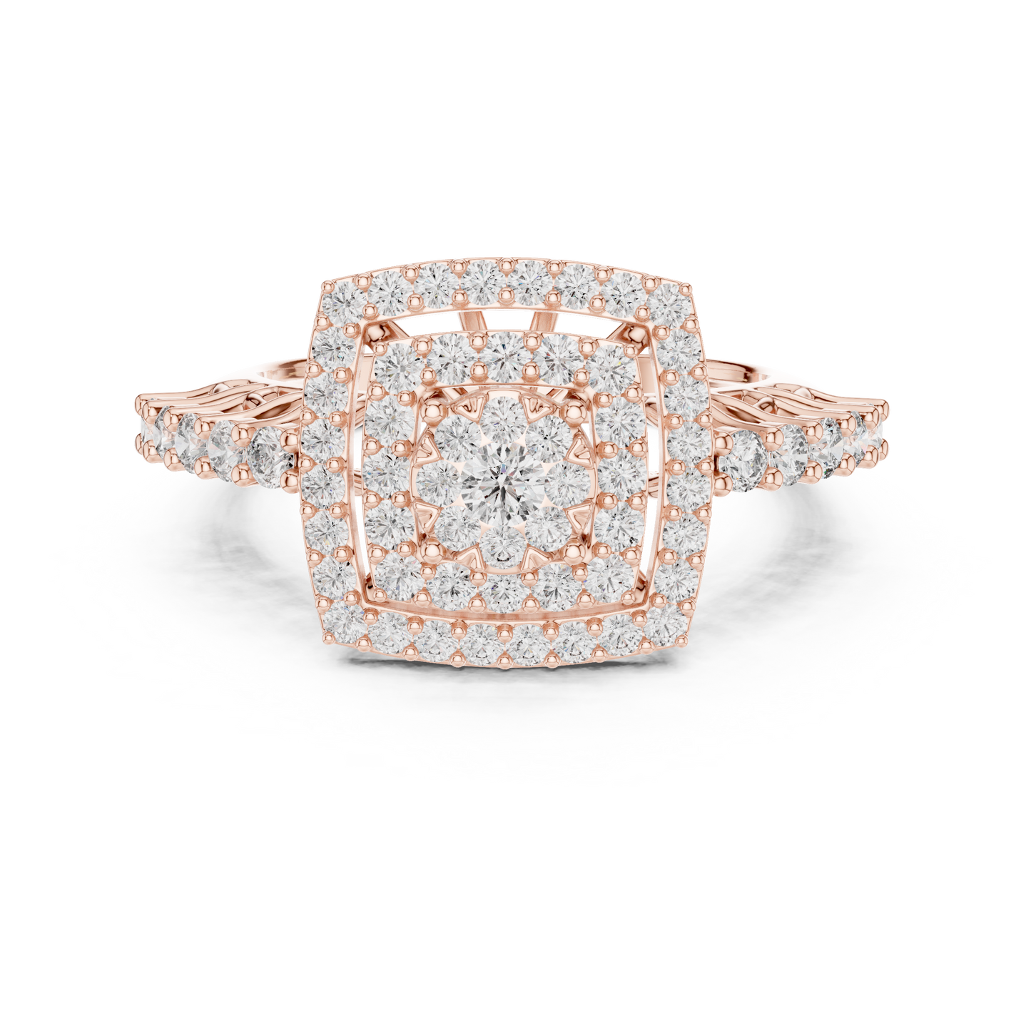 Mixed Shape Lab Grown Diamond Halo Ring