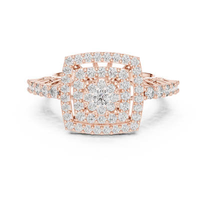 Mixed Shape Lab Grown Diamond Halo Ring