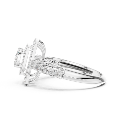 Mixed Shape Lab Grown Diamond Halo Ring