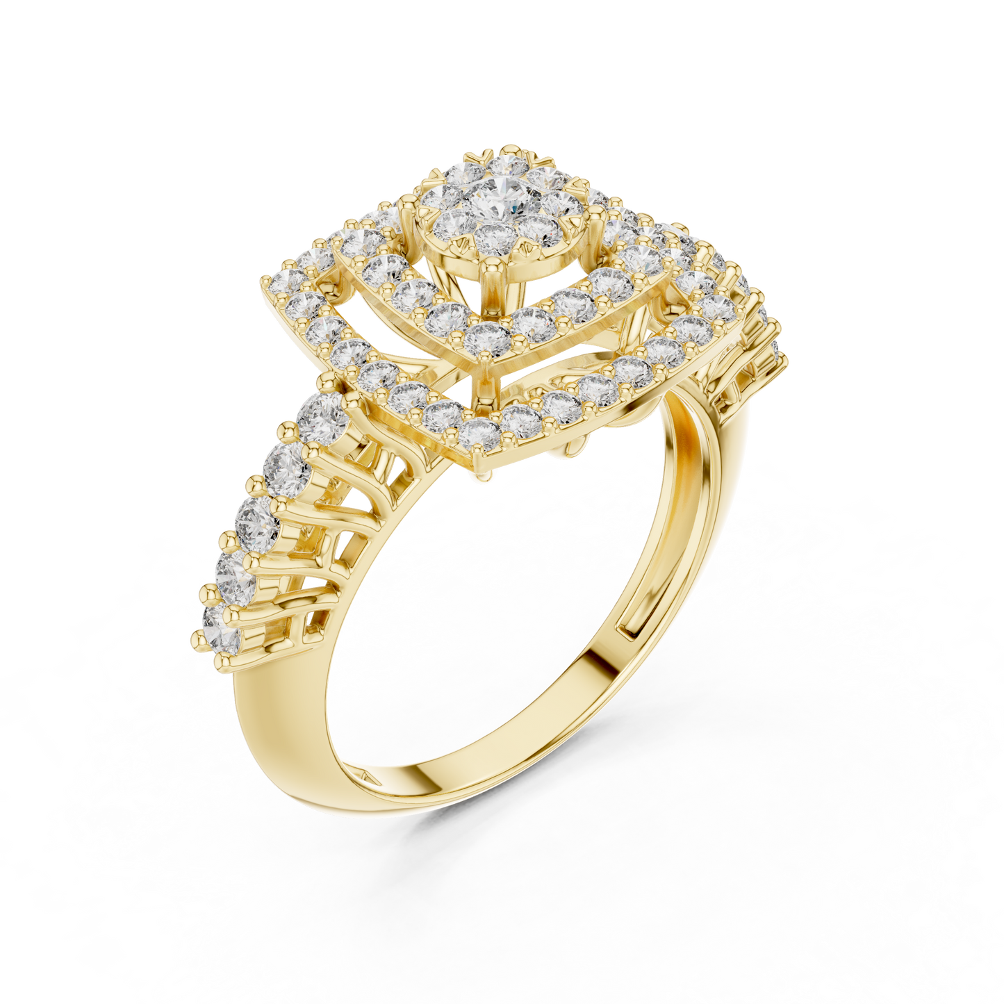 Mixed Shape Lab Grown Diamond Halo Ring