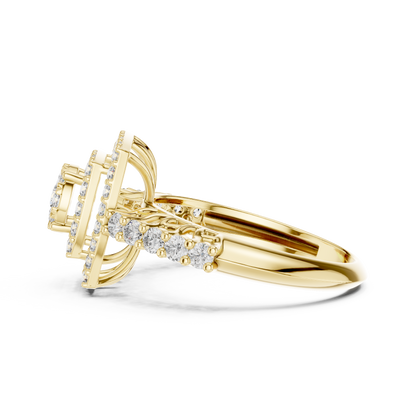 Mixed Shape Lab Grown Diamond Halo Ring
