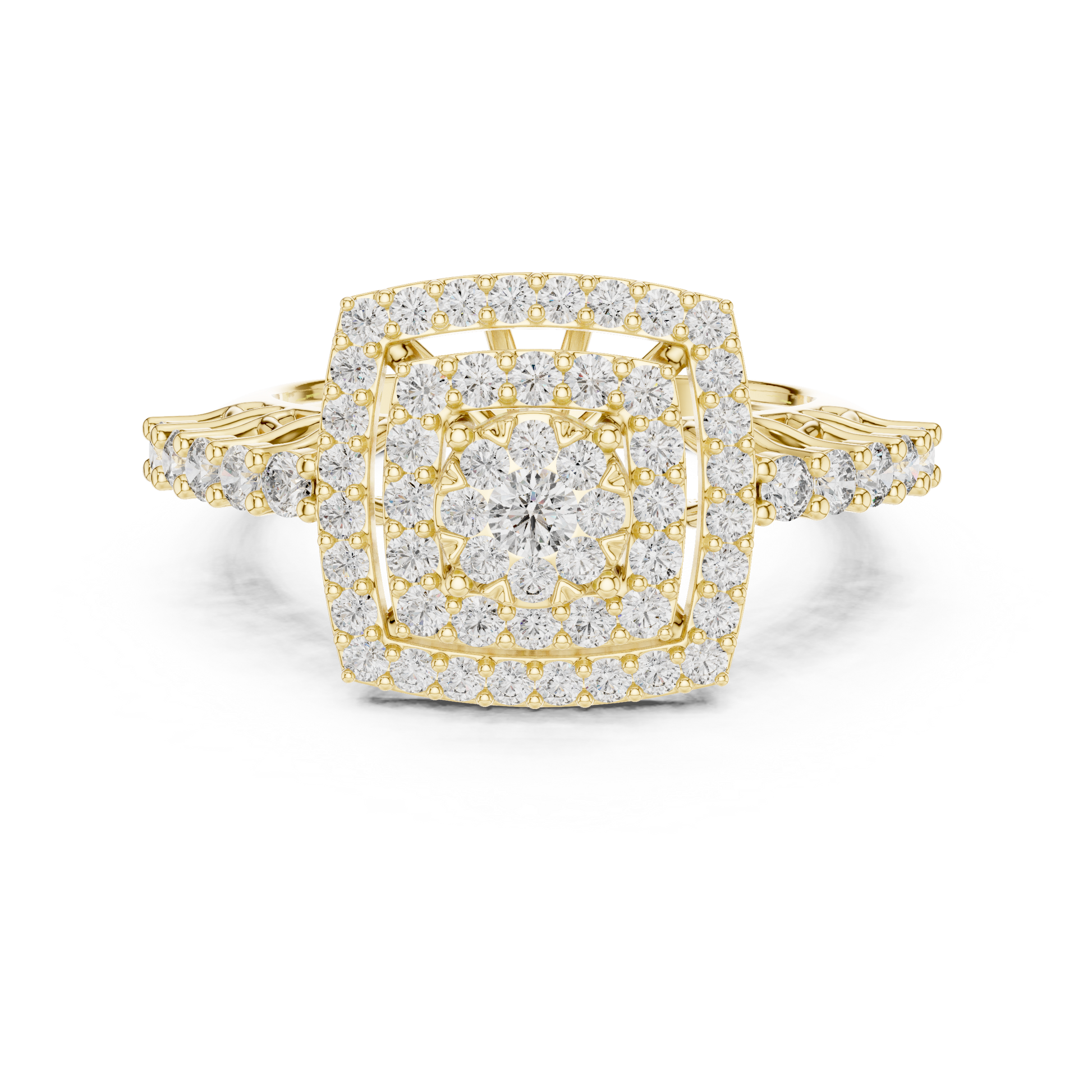 Mixed Shape Lab Grown Diamond Halo Ring