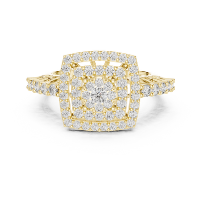 Mixed Shape Lab Grown Diamond Halo Ring