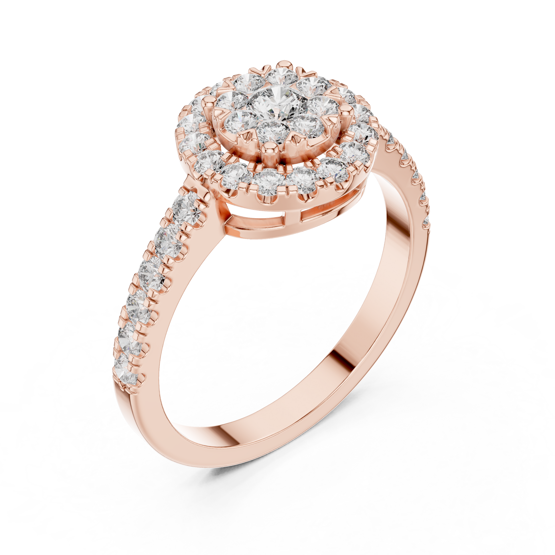 Round Halo Lab Grown Diamond Ring