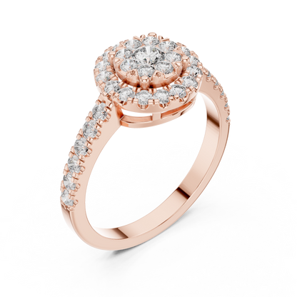 Round Halo Lab Grown Diamond Ring