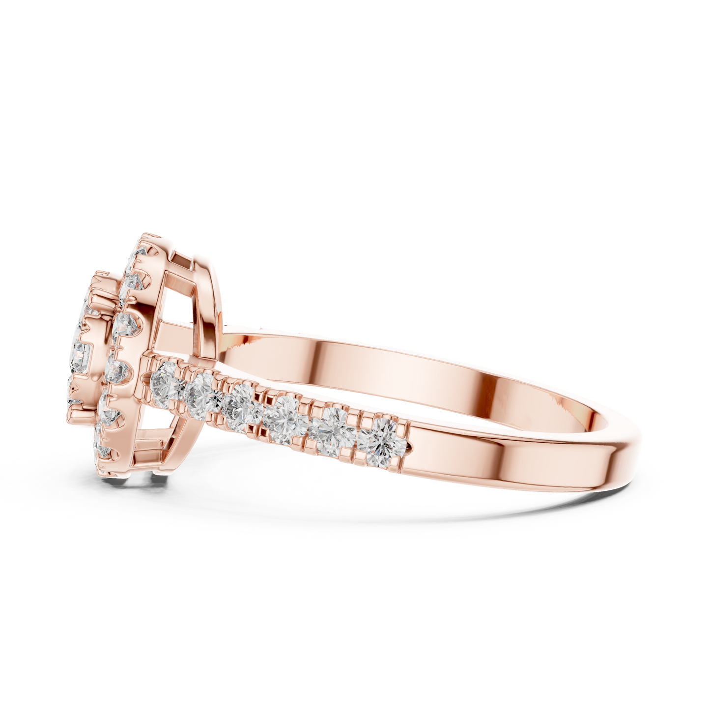 Round Halo Lab Grown Diamond Ring