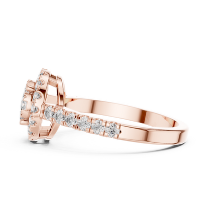 Round Halo Lab Grown Diamond Ring