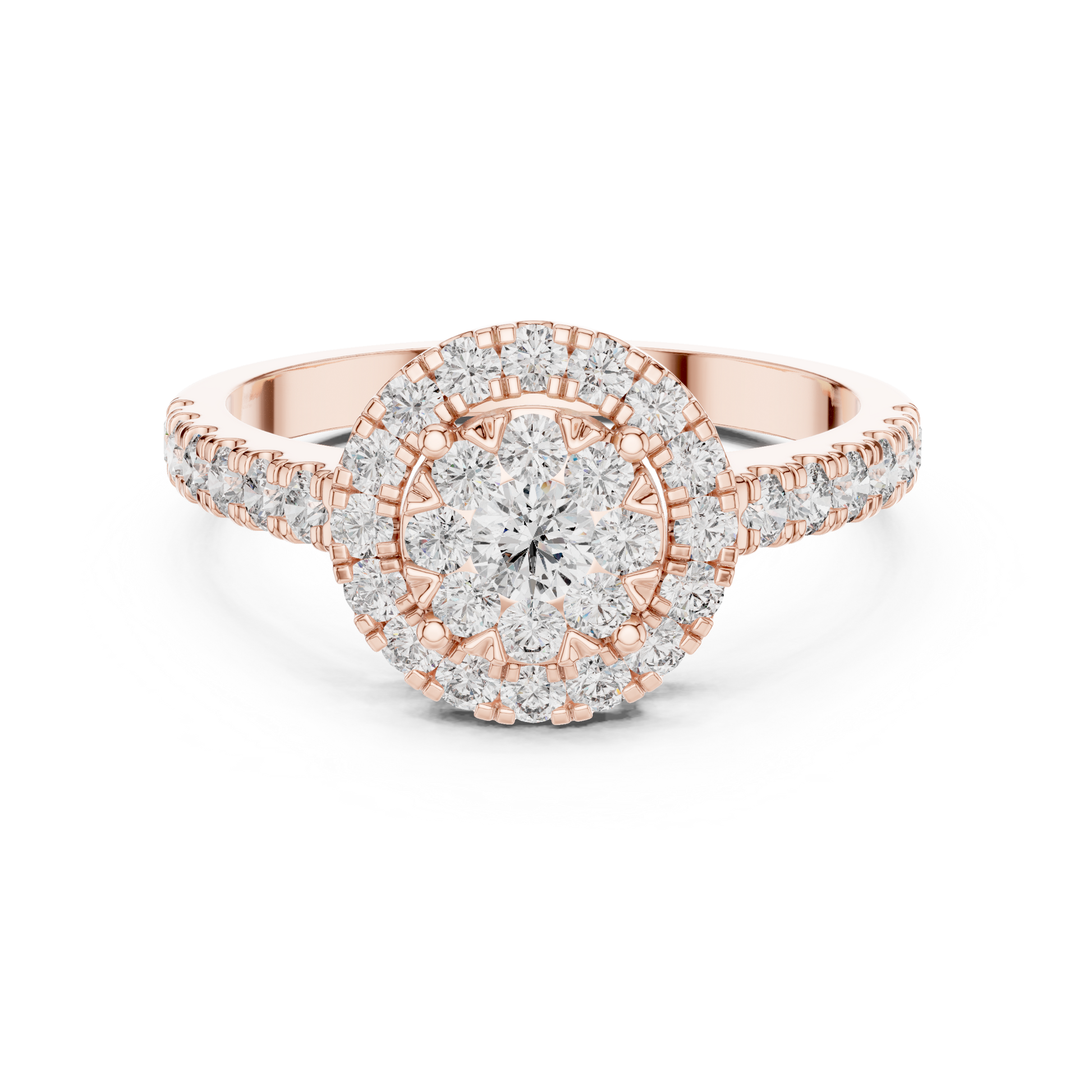 Round Halo Lab Grown Diamond Ring