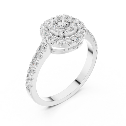 Round Halo Lab Grown Diamond Ring