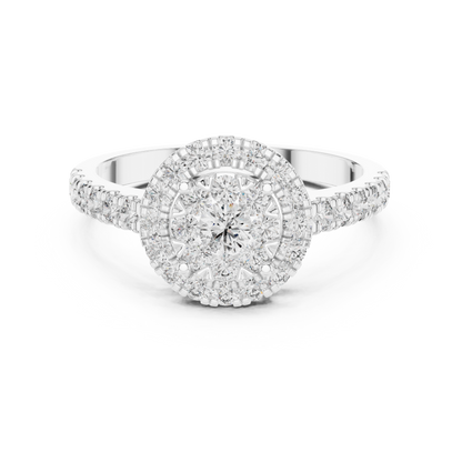 Round Halo Lab Grown Diamond Ring