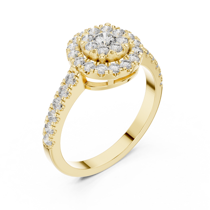 Round Halo Lab Grown Diamond Ring