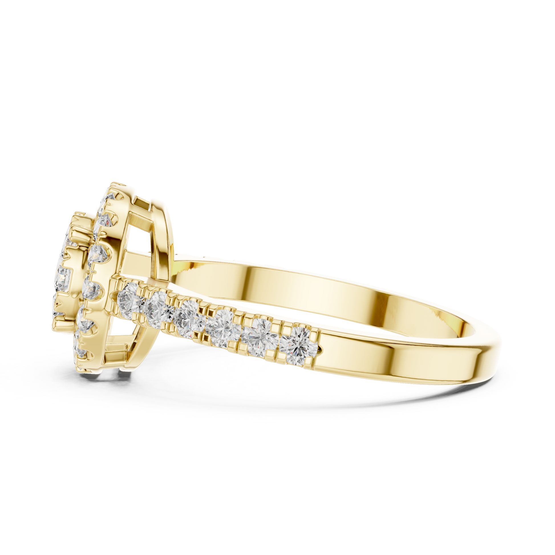 Round Halo Lab Grown Diamond Ring