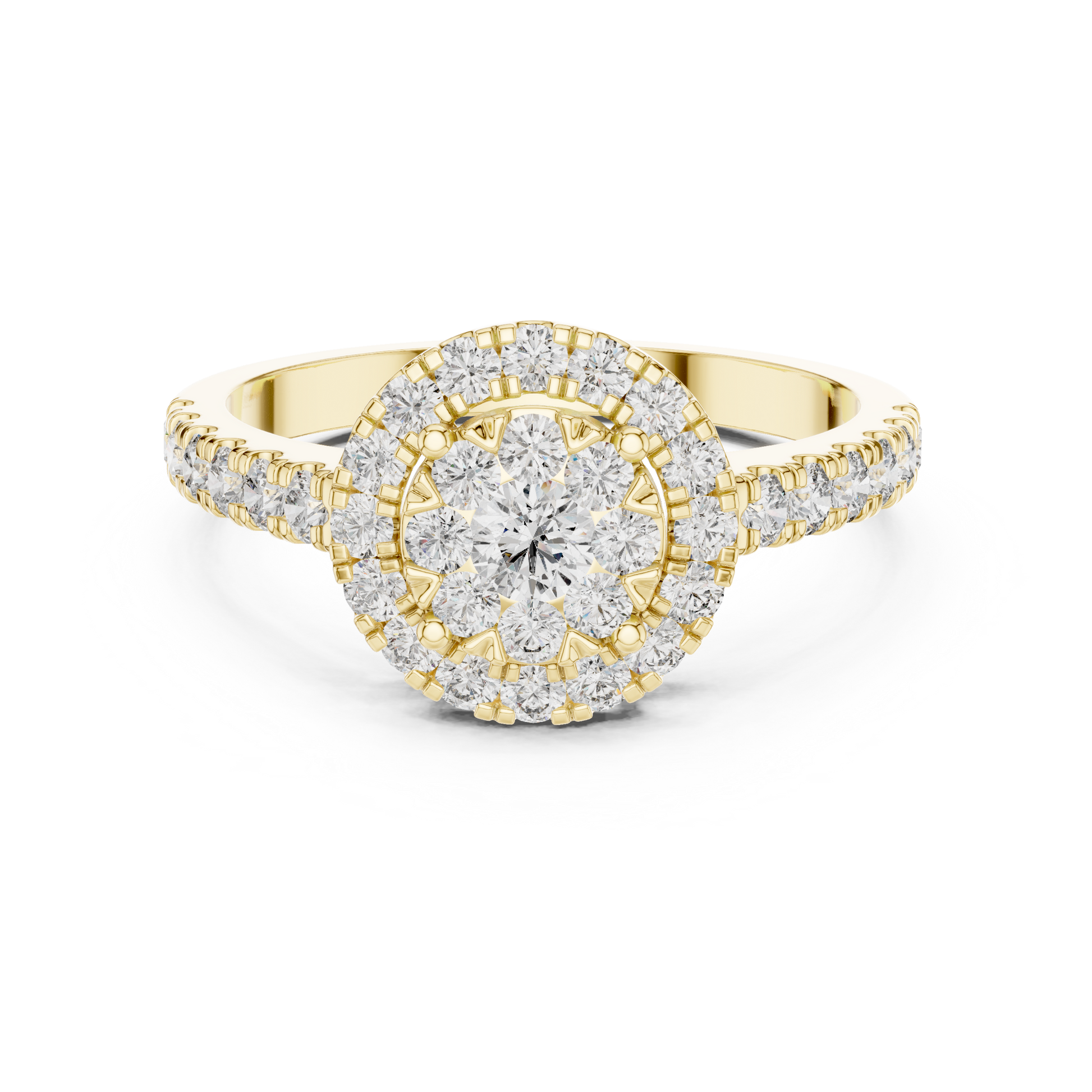 Round Halo Lab Grown Diamond Ring