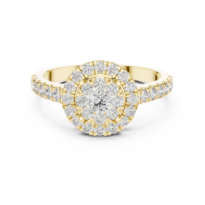 Round Halo Lab Grown Diamond Ring