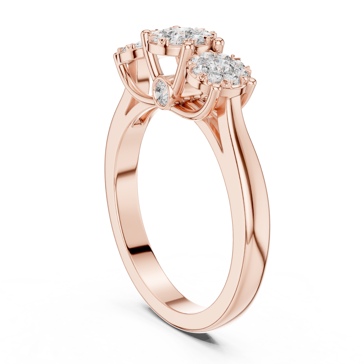 Mixed Shape Lab Grown Diamond Three Stone Ring