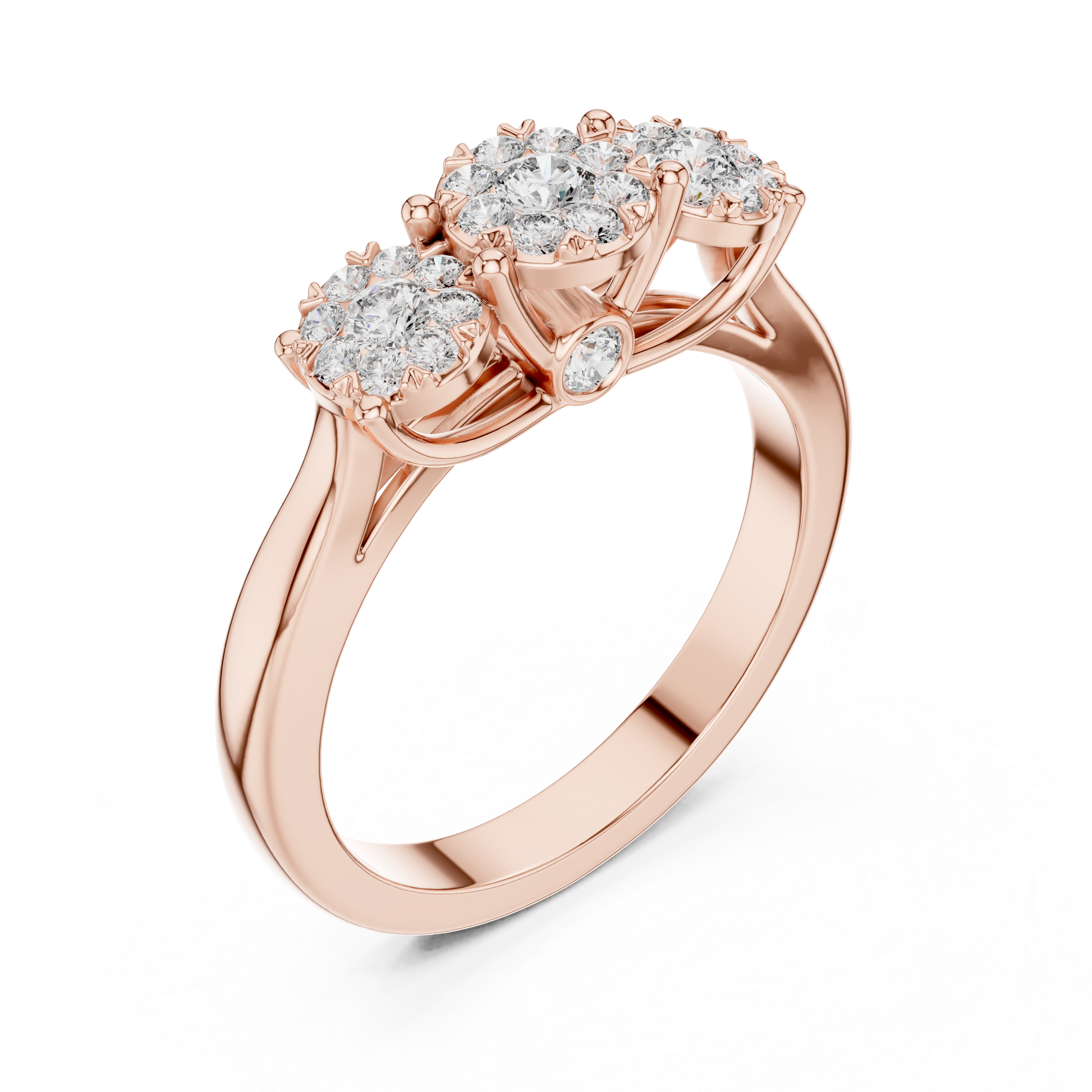 Mixed Shape Lab Grown Diamond Three Stone Ring