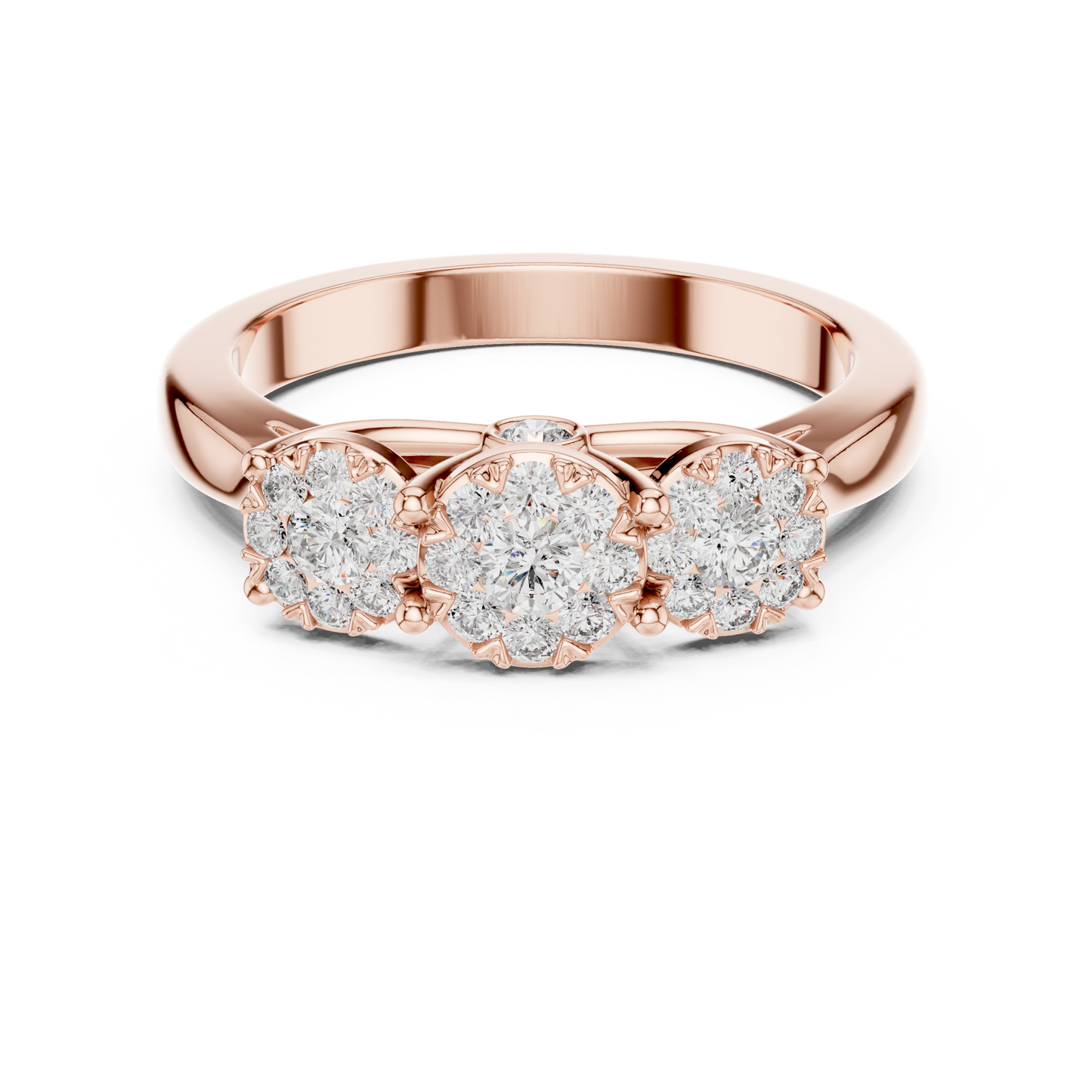 Mixed Shape Lab Grown Diamond Three Stone Ring