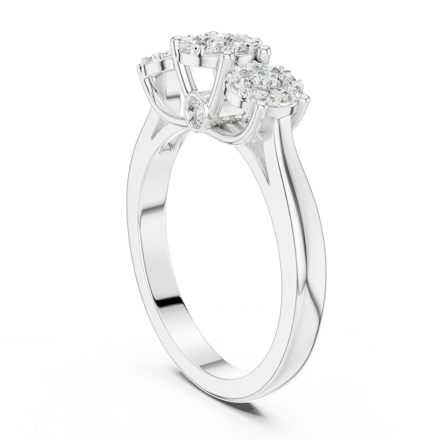 Mixed Shape Lab Grown Diamond Three Stone Ring