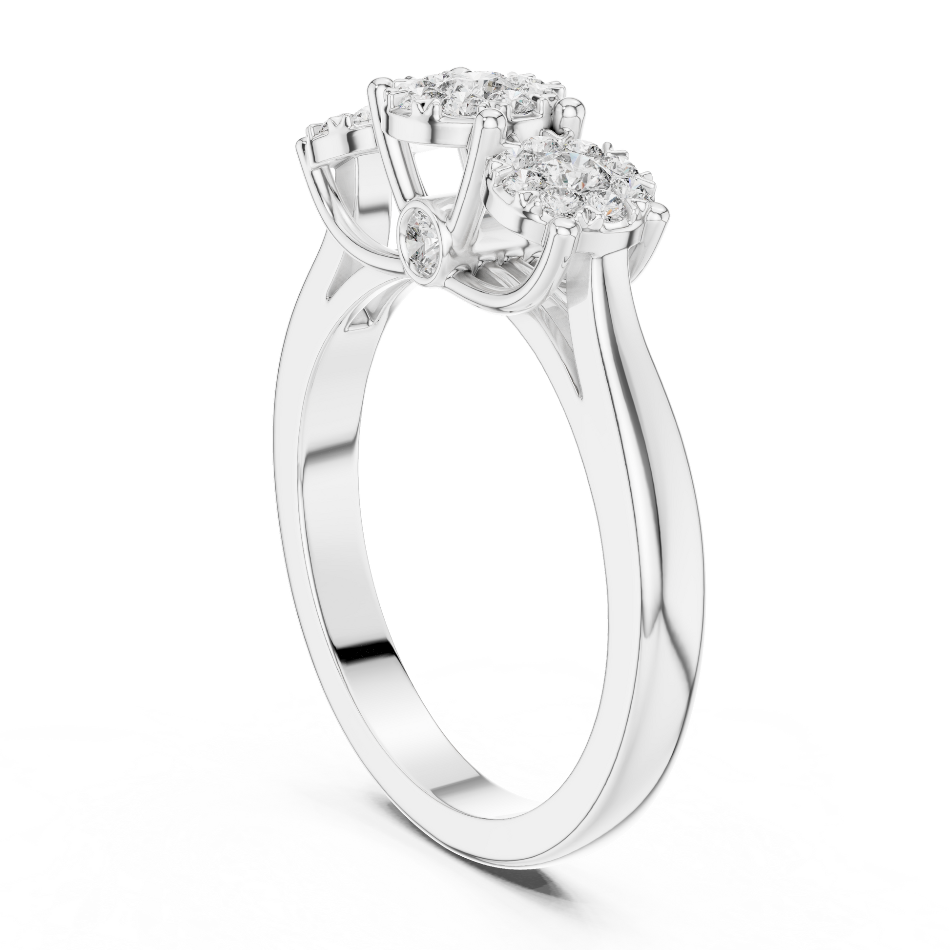 Mixed Shape Lab Grown Diamond Three Stone Ring