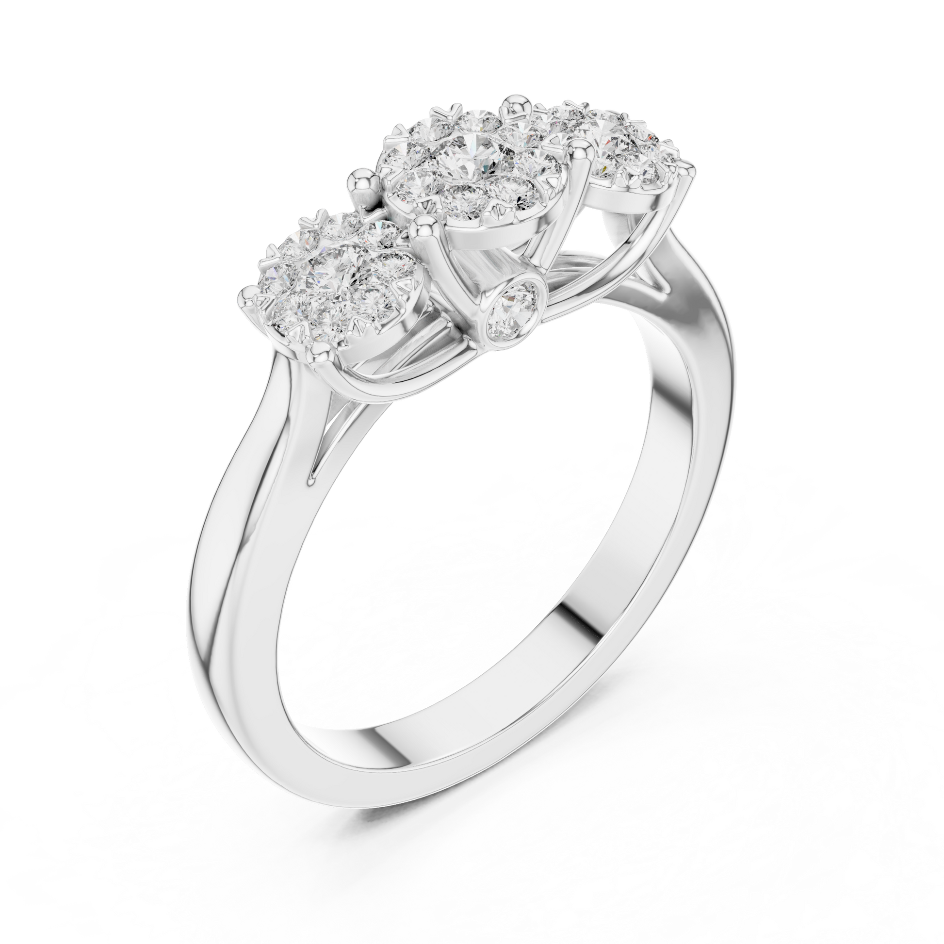 Mixed Shape Lab Grown Diamond Three Stone Ring